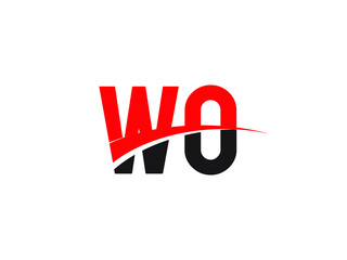 WO Letter Initial Logo Design Template