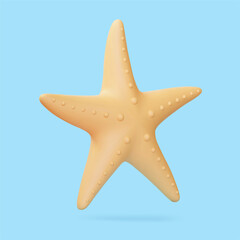 3d cute starfish element