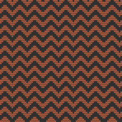 Seamless knitted zigzag pattern. Missoni design, vector illustration.