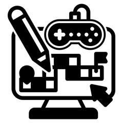 game design glyph icon