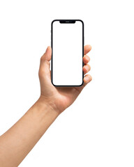 スマートフォンを持つ男性の手