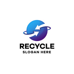 Recycle Gradient Logo Template