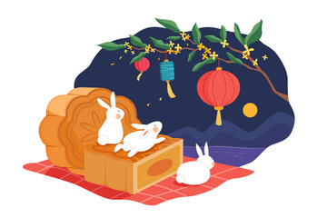 Mid autumn festival illustration