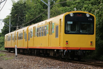 Obraz premium 三岐鉄道北勢線の特徴ある電車