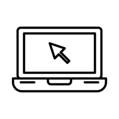 Laptop Vector Line Icon Design