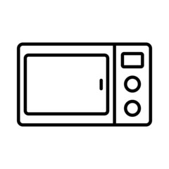  Microwave Oven Vector Line Icon Design