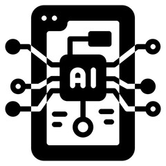 smartphone glyph icon