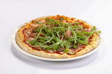 Italian Pizza with sausages and cheese