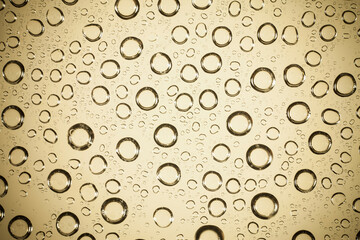 Water bubble on glass.