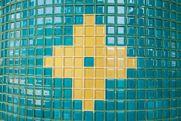 The colorful mosaic.