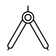 Compass Vector Line Icon Design