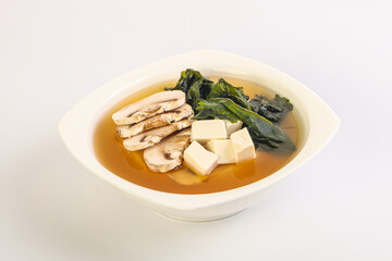 Japanese traditional miso soup with tofu