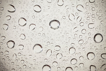 water drops on glass background.