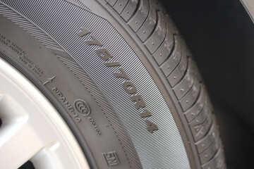 close up of a tire size 175/70R14