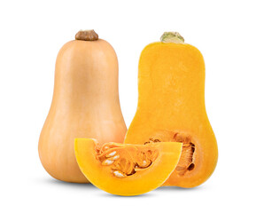 butternut squash isolated on white