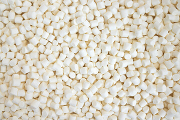 background or texture of white mini marshmallows