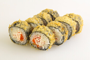 Japanese tempura roll with fish