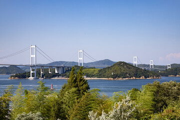 《愛媛県・今治市》来島海峡SA展望テラスからの眺望