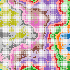 Color Pixels Cloud Abstract Computational Generative Art background illustration