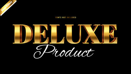 Deluxe text effect design vector. editable 3d text