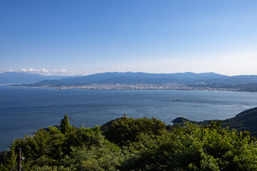 Fototapeta premium 《愛媛県》亀老山展望台の眺め 今治市の街並み
