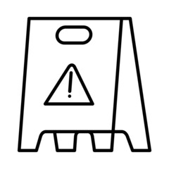 Wet Floor Free Vector Line Icon Design