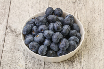 Ripe sweet tasty blueberries heap