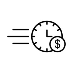 Time Vector Line Icon Design