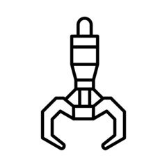 Claw Machine Vector Line Icon Design