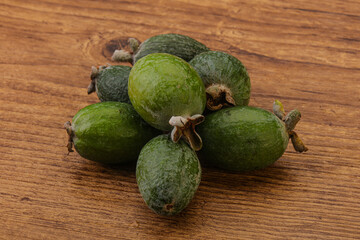 Tropical green sweet fruit Feijoa