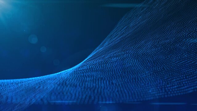 Abstract loopable blue and violet wavy motion background. Concept of futuristic animation.