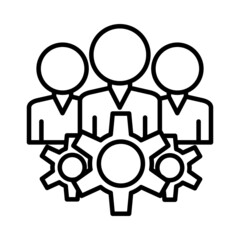 Management Vector Line Icon Design