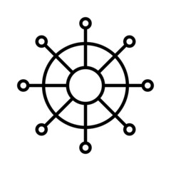 Obraz premium Multi Channel Marketing Vector Line Icon Design