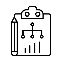 Business Plan Marketing Vector Line Icon Design