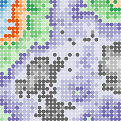 Color Pixels Cloud Abstract Computational Generative Art background illustration