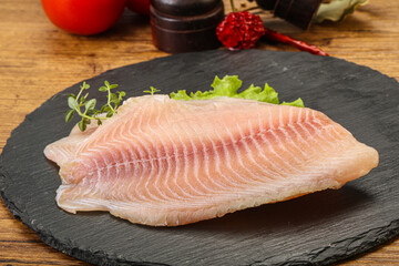 Raw tilapia fish for cooking