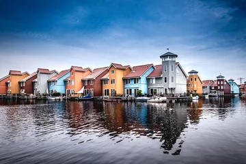 Foto auf Leinwand Reitdiep, Groningen, Groningen Province, The Netherlands © Holland-PhotostockNL