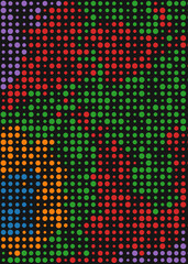 Color Pixels Cloud Abstract Computational Generative Art background illustration