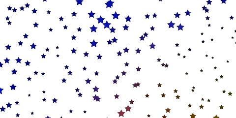 Dark Blue, Yellow vector texture with beautiful stars.