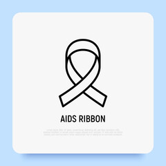 AIDs ribbon, symbol of support and care. Modern vector illustration for World AIDs day.