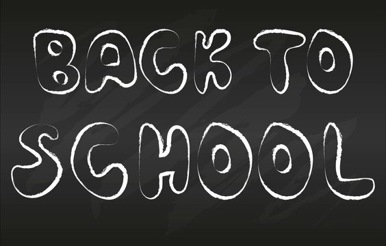 Free hand drawing of school blackboard sign Back to school. Simple flat illustration