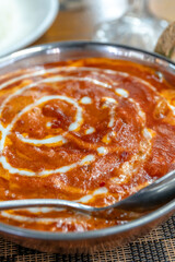 Indian style yogurt curry soup