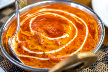 Indian style yogurt curry soup