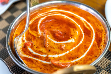 Indian style yogurt curry soup