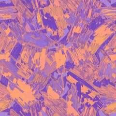 Seamless pattern. Pink, orange, yellow, lilac, purple strokes of paint, brush strokes on a white background.