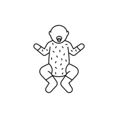Infant olor line icon. Different stages person's life.