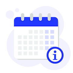 Vector calendar icon. Flat isolated vector illustration. Red decline, postpone canceled meetings, or plan