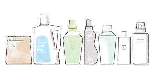 色々な種類のオーガニック洗濯用洗剤