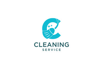 Letter C for cleaning clean service Maintenance for car detailing, homes logo icon vector template.