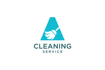 Letter A for cleaning clean service Maintenance for car detailing, homes logo icon vector template.